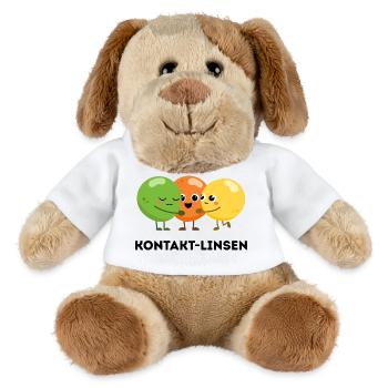 Kontakt-Linsen – Lustiges Wortspiel - MiniFeet® Hund Helge - Weiß - Vorne