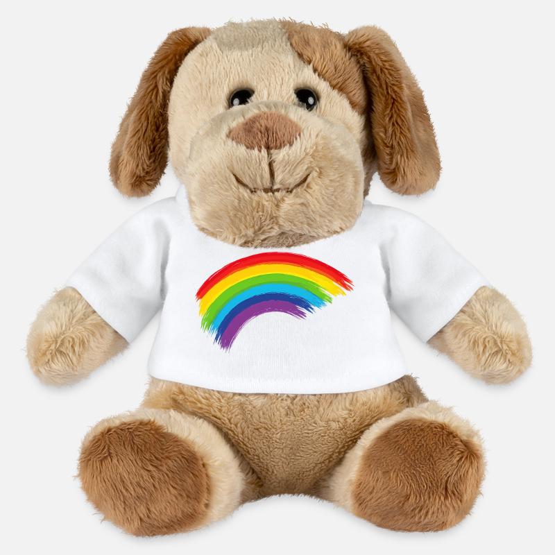Rainbow Brush Sheet Hope Communauté - Chien en peluche Helge MiniFeet® - blanc
