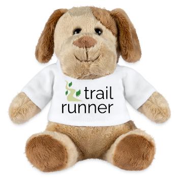 Trail Runner - Design mit Text und Trail - MiniFeet® Hund Helge - Weiß - Vorne