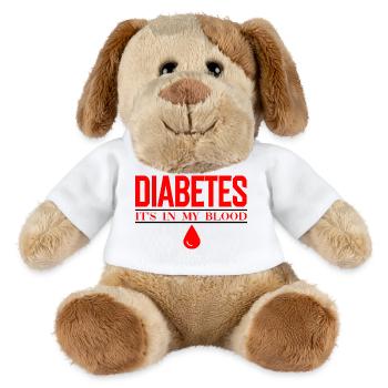 Diabetes Bloodline Bold Typography - MiniFeet® Dog Helge - white - Front