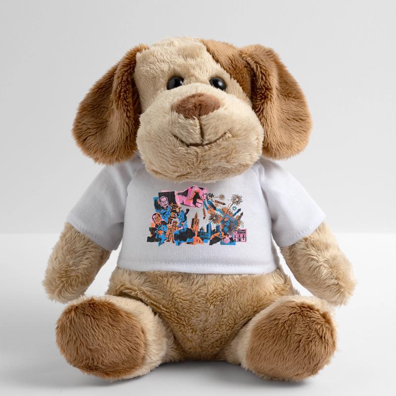 Fallas De Valencia Feuerwerk Risographie MiniFeet® Hund Helge
