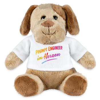 Prompt Engineer im Herzen - MiniFeet® Hund Helge - Weiß - Vorne