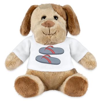 Beach Flip Flop Design - MiniFeet® Dog Helge - white - Front