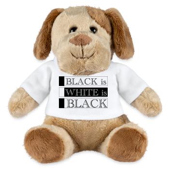 Black Is White Is Black - Minimal Typography - MiniFeet® Dog Helge - white - Front