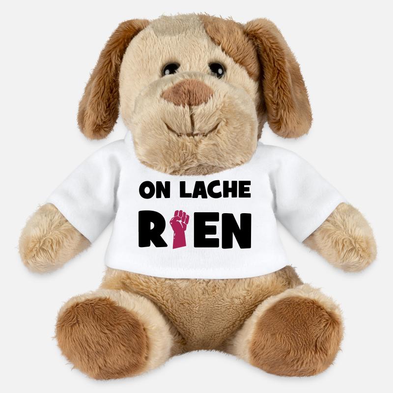 On lâche rien ! - Chien en peluche Helge MiniFeet® - blanc