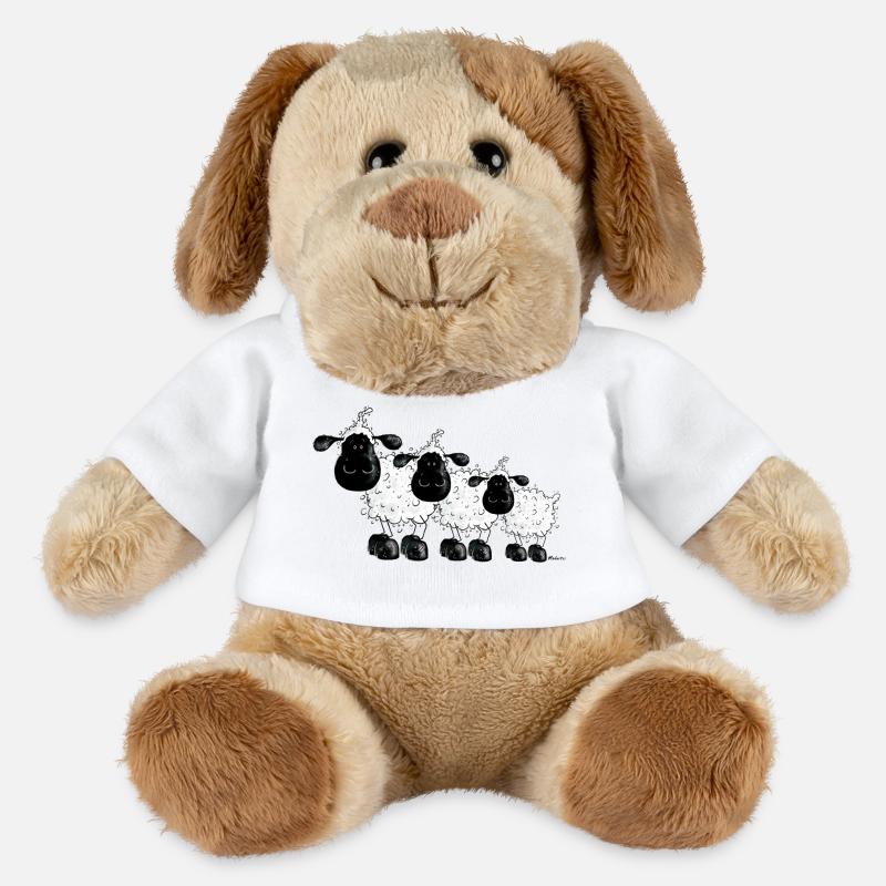 Drei Schäfchen - Schaf - Schafe- Sheep - MiniFeet® Hund Helge - Weiß