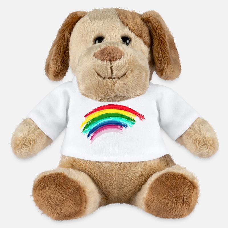 Rainbow Regenbogen Hope - MiniFeet® Hund Helge - Weiß