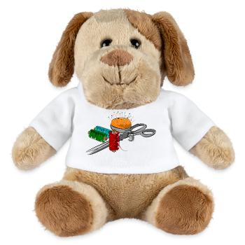 couteaux - Chien en peluche Helge MiniFeet® - blanc - Devant