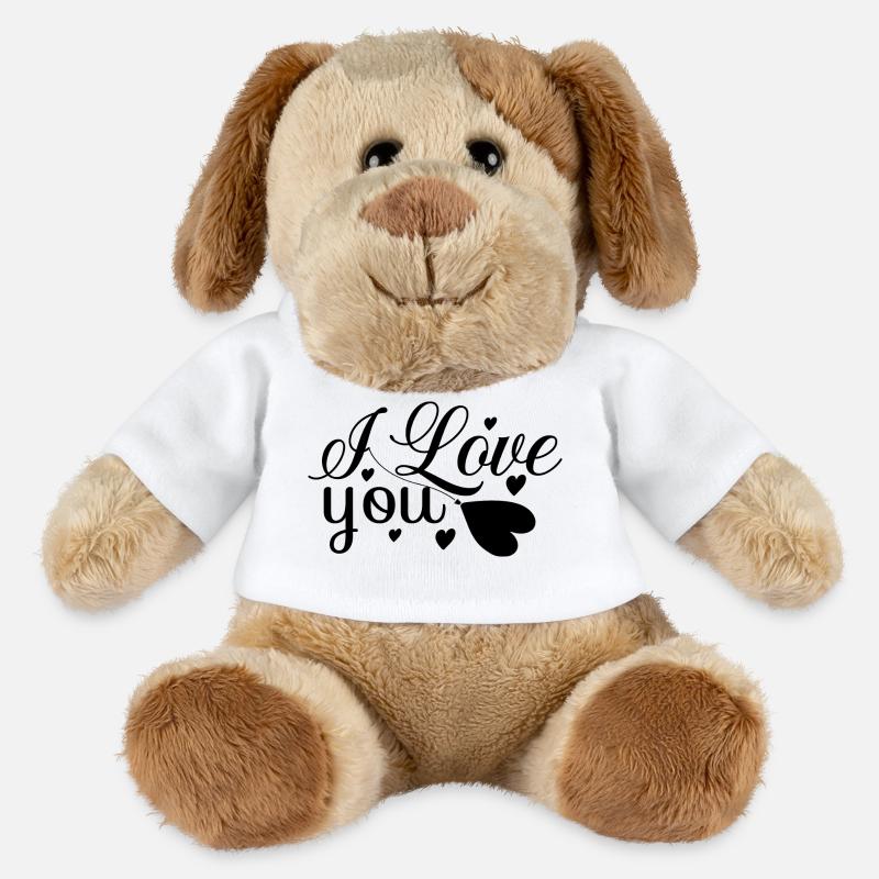 Ich liebe dich - MiniFeet® Hund Helge - Weiß