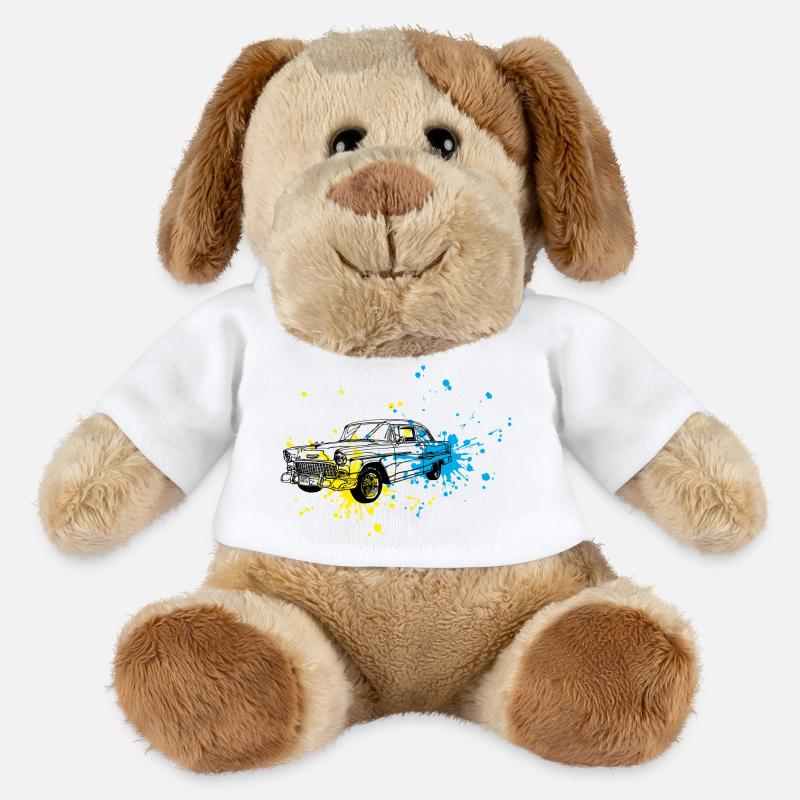 Oldtimer splash - MiniFeet® Hund Helge - Weiß