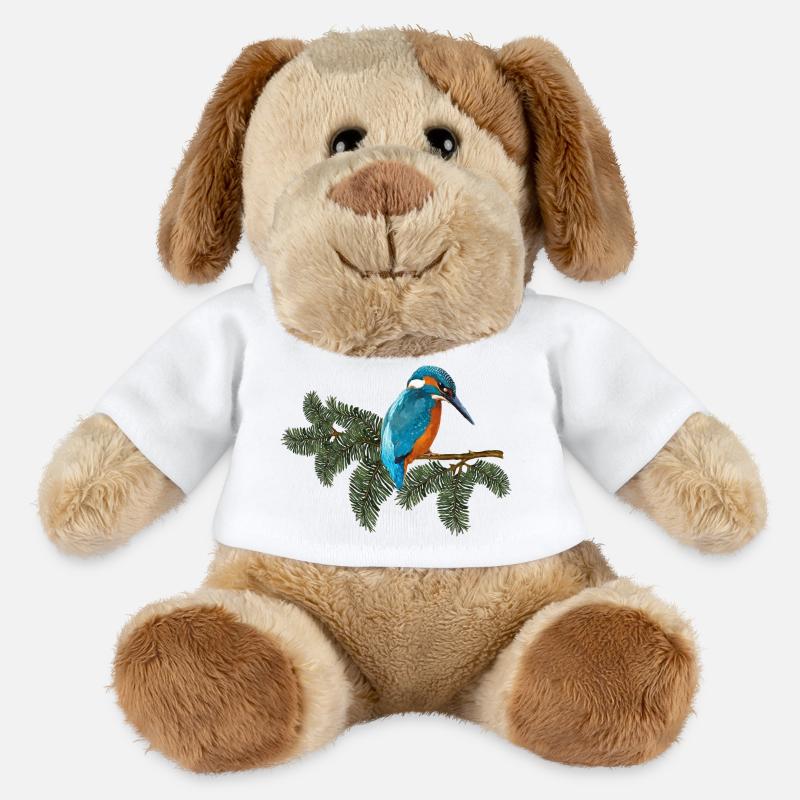 Bunter Vogel - MiniFeet® Hund Helge - Weiß