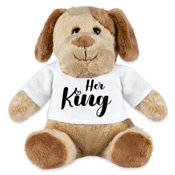 son roi - Chien en peluche Helge MiniFeet® - blanc - Devant
