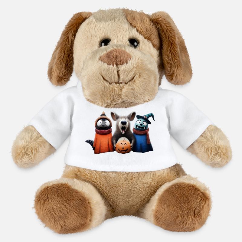 Tollpatschig im Kostüm – Halloween Wooligans - MiniFeet® Hund Helge - Weiß
