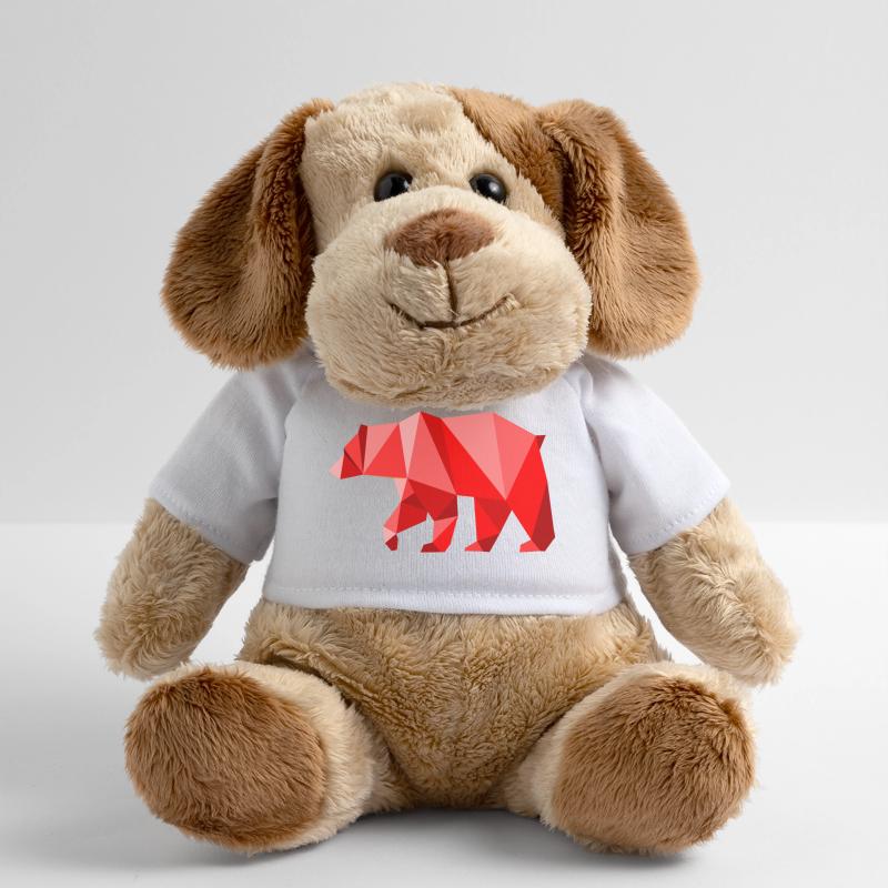 ours lowpoly rouge Chien en peluche Helge MiniFeet®