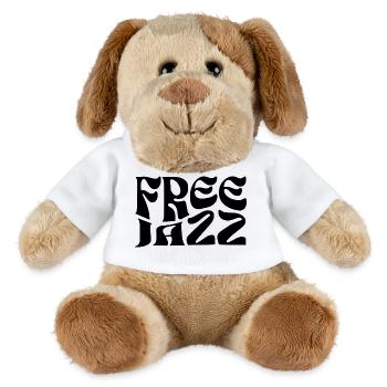 Logo de la musique Free Jazz - Chien en peluche Helge MiniFeet® - blanc - Devant