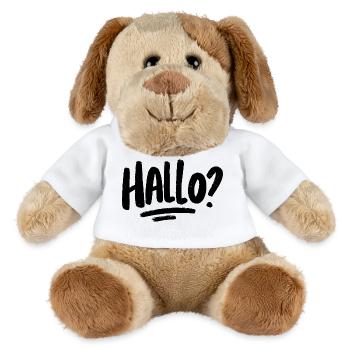 Hello? -black - MiniFeet® Dog Helge - white - Front