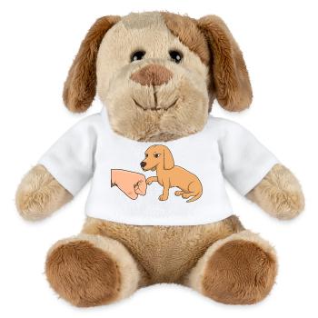 Cute Dachshund Dog Fist Bump Funny Pet Owner Gift - MiniFeet® Dog Helge - white - Front