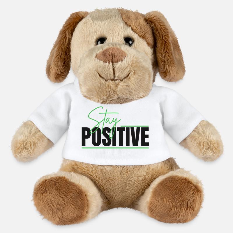Bleiben Sie positiv im typografischen Design - MiniFeet® Hund Helge - Weiß