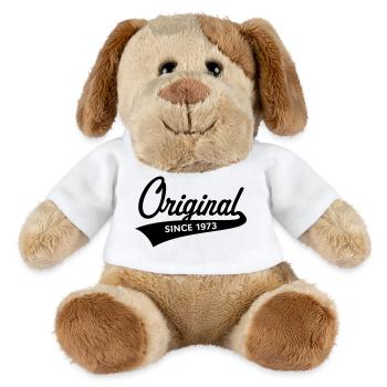 Original Since 1973 (year of birth, birthday / B) - MiniFeet® Dog Helge - white - Front