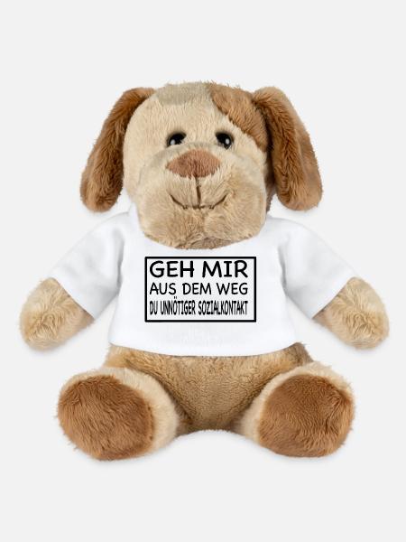 Dégage de mon chemin, toi - Chien en peluche Helge MiniFeet® - blanc