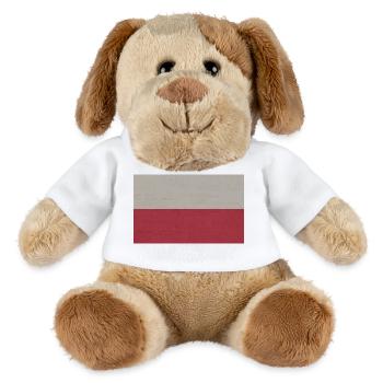Polnische Flagge - MiniFeet® Hund Helge - Weiß - Vorne