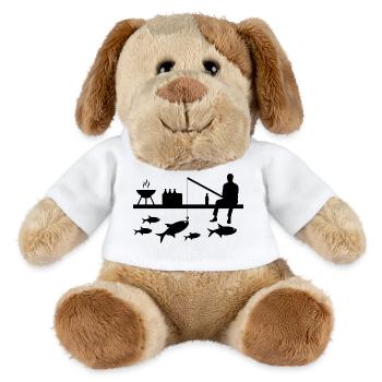 Pêche - Chien en peluche Helge MiniFeet® - blanc - Devant