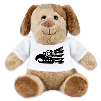 Schwarzer Vogelkopf - MiniFeet® Hund Helge - Weiß - Vorne