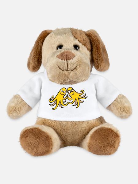 Pieuvres dansantes - Chien en peluche Helge MiniFeet® - blanc
