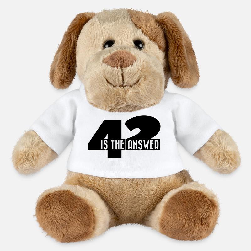 42 Is The Answer Sci Fi Spruch - MiniFeet® Hund Helge - Weiß
