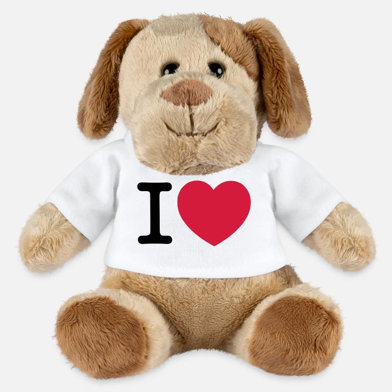 I Love... - MiniFeet® Dog Helge - white
