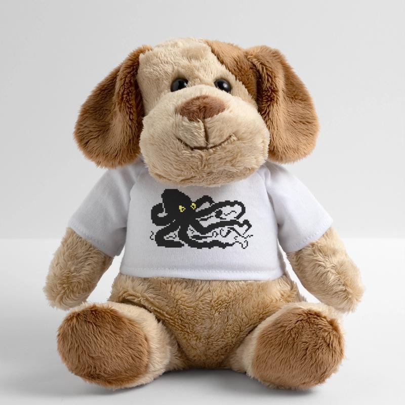 Pieuvre pixel 8 bits Chien en peluche Helge MiniFeet®