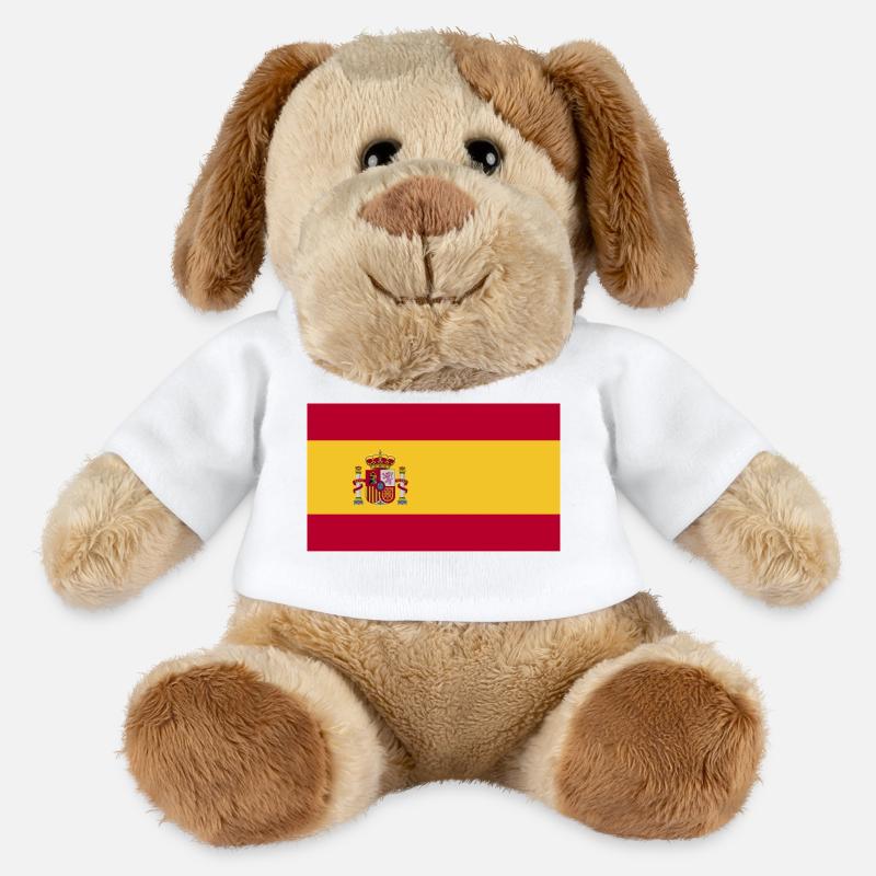Spanien National Flagge - MiniFeet® Hund Helge - Weiß