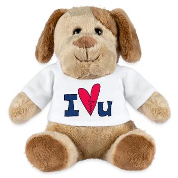 Chagrin d'amour - Chien en peluche Helge MiniFeet® - blanc - Devant