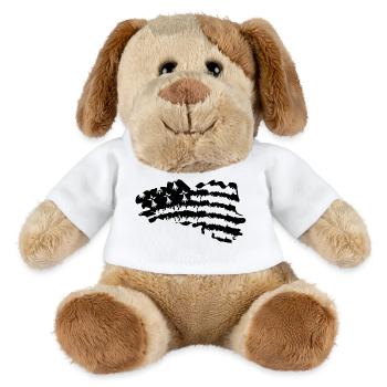 drapeau breton,carte breton,bzh vintage - Chien en peluche Helge MiniFeet® - blanc - Devant