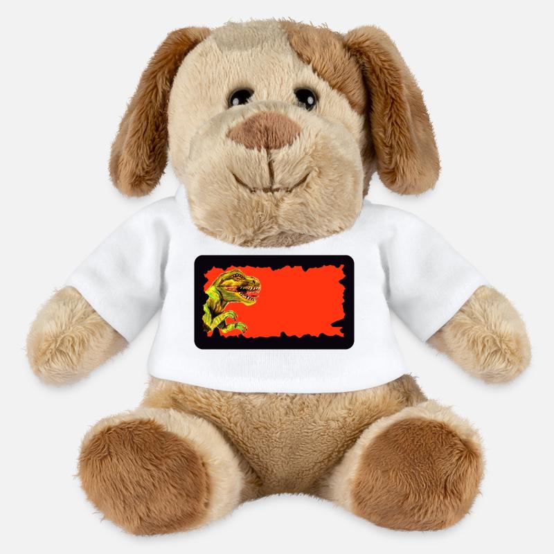 T-Rex Dinosaurier | personalisierbar  - MiniFeet® Hund Helge - Weiß