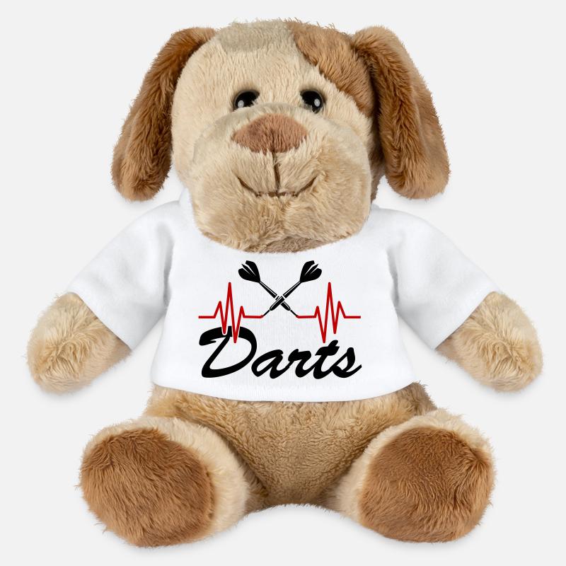 Fléchettes 01 - Chien en peluche Helge MiniFeet® - blanc