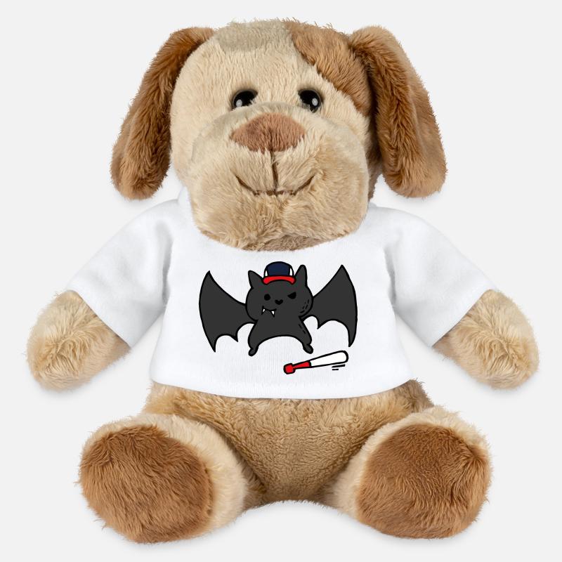 Funny & Cute Baseball Bat / Bat - MiniFeet® Dog Helge - white