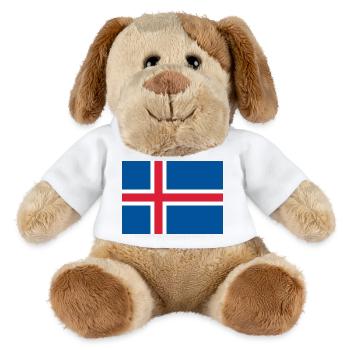 Islande - Chien en peluche Helge MiniFeet® - blanc - Devant