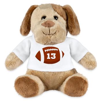 Number 13 rugby - 13th anniversary rugby - MiniFeet® Dog Helge - white - Front