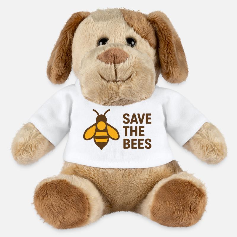 Save the Bees – Bee Logo - MiniFeet® Dog Helge - white