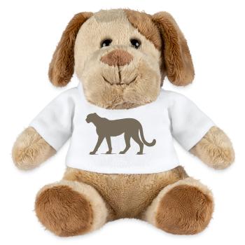 Löwen-Silhouette im Erdtönen - MiniFeet® Hund Helge - Weiß - Vorne