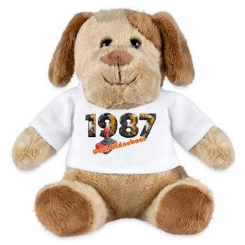 Vintage 1987 – Joystick rétro – Cool old school - Chien en peluche Helge MiniFeet® - blanc - Devant