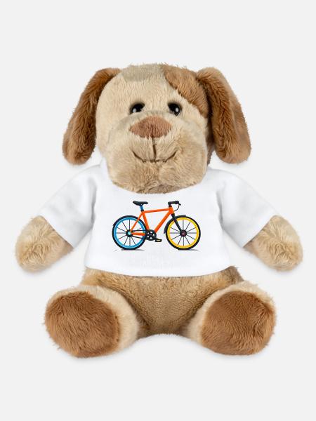 Colourful bicycle in contrasting colours - MiniFeet® Dog Helge - white