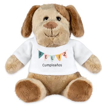Feliz Cumpleaños Banner-Happy Birthday-Alles Gute - MiniFeet® Hund Helge - Weiß - Vorne