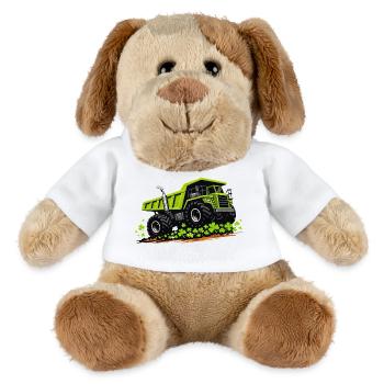 St. Patricks Day Kipper-Baufahrzeug - MiniFeet® Hund Helge - Weiß - Vorne