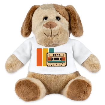 Geburtstag 1973 1973 Geboren 1973 Geburtstag - MiniFeet® Hund Helge - Weiß - Vorne