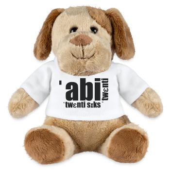 Abi twenti twenti six phonétique - Chien en peluche Helge MiniFeet® - blanc - Devant