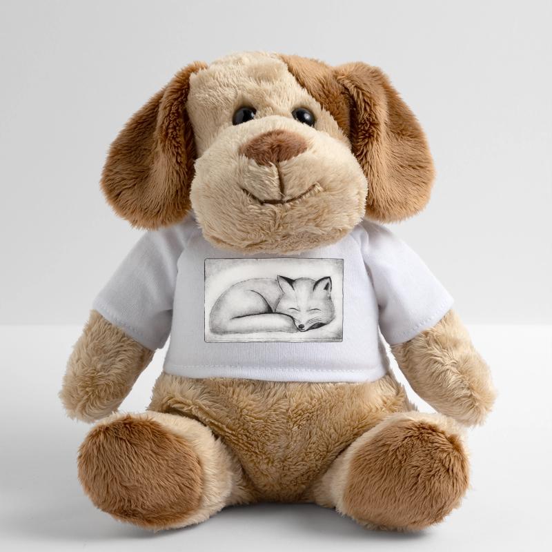 Renard endormi - Gravé à la main imprimable Chien en peluche Helge MiniFeet®