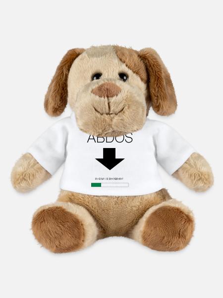 abdo - Chien en peluche Helge MiniFeet® - blanc