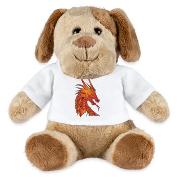 Wundervoller mythischer Drachen - MiniFeet® Hund Helge - Weiß - Vorne